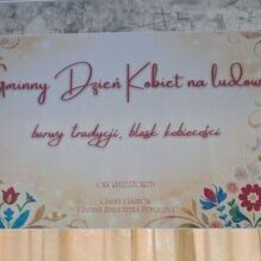 baner z napisem i ozdobniki