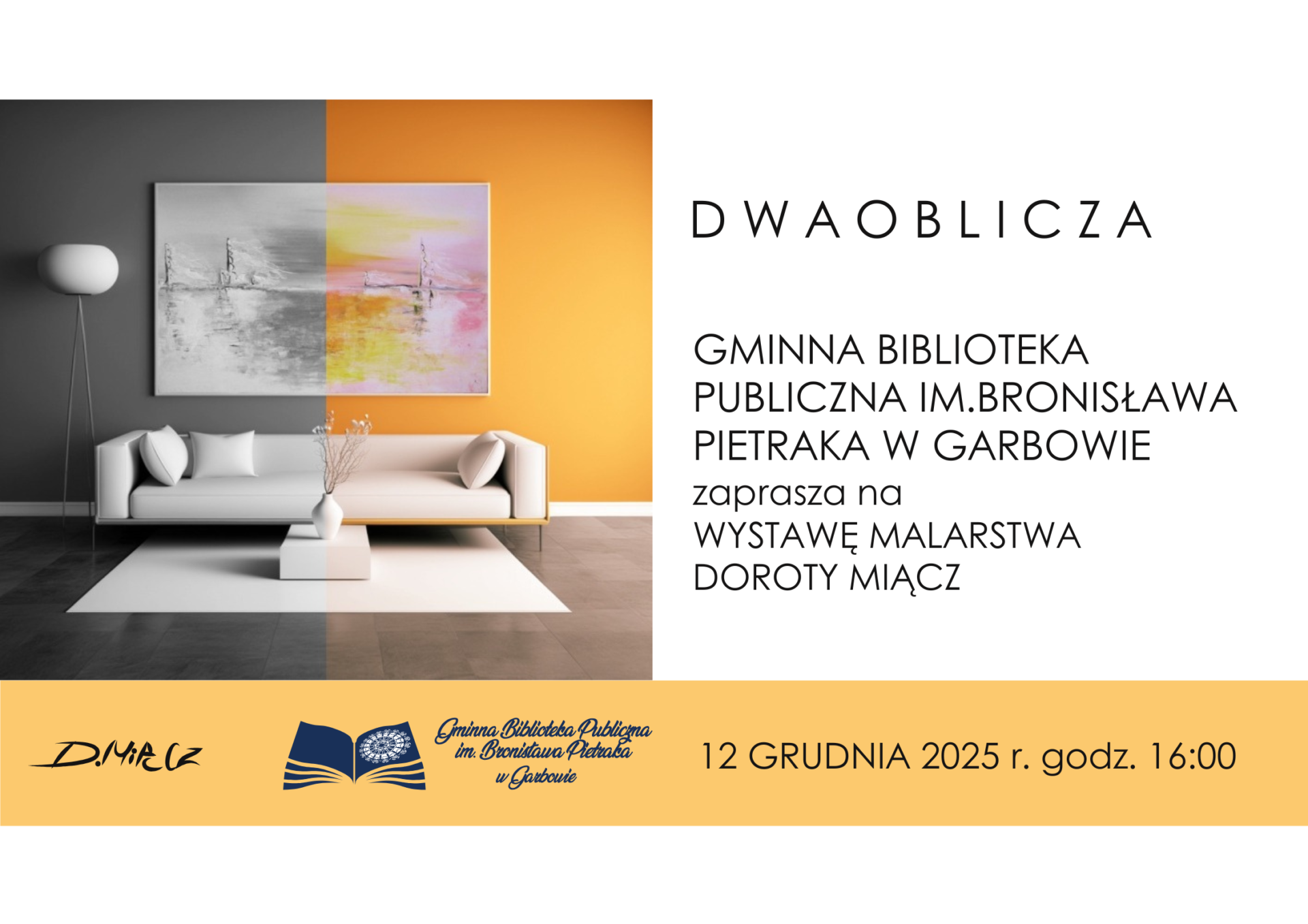 zaproszenie na wernisaż malarstwa