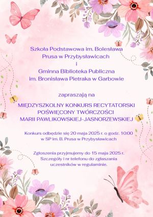 Plakat/zaproszenie do udziału w konkursie.
