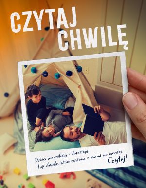 Plakat reklamujący akcje "Mała książka.,wielki człowiek".