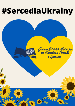 logotyp z hasztagiem serce dla Ukrainy