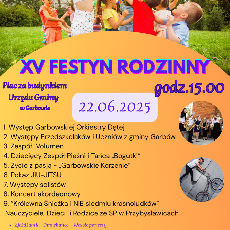 Plakat/zaproszenie na Festyn rodzinny