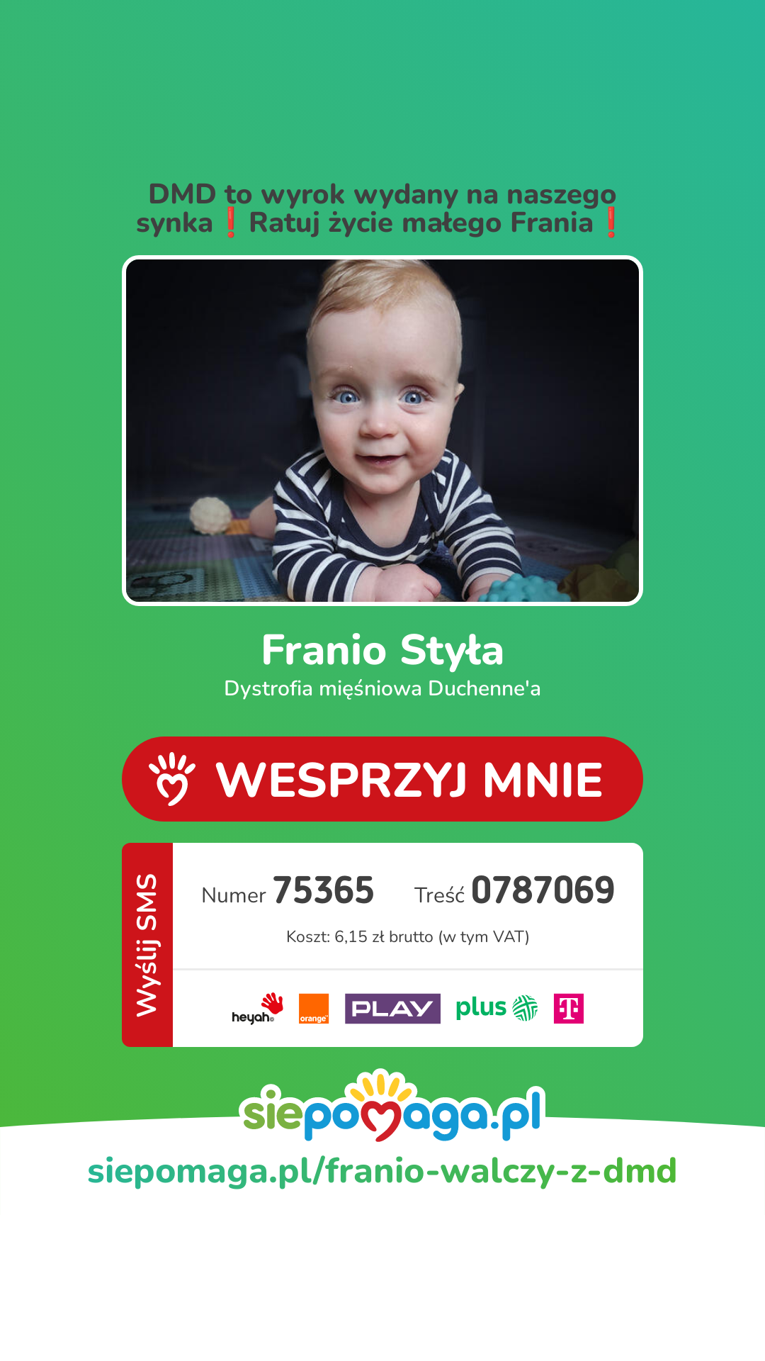 Sie Pomaga zbiórka dla Frania Styły