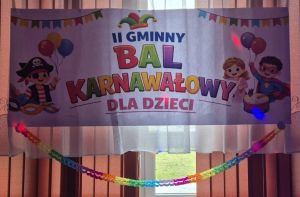 napis: II Gminny Bal Karnawałowy dla dzieci