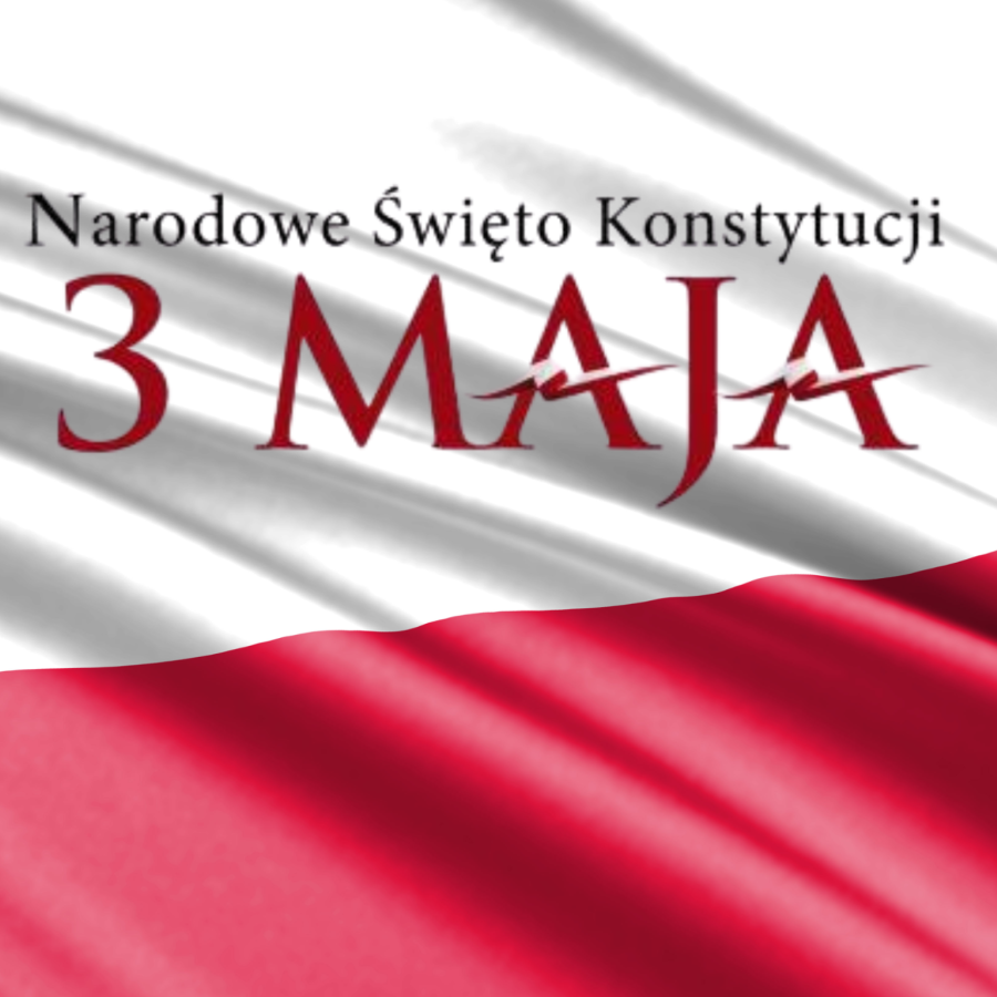 napis Narodowe Święto Konstytucji 3 MAJA