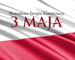 napis Narodowe Święto Konstytucji 3 MAJA