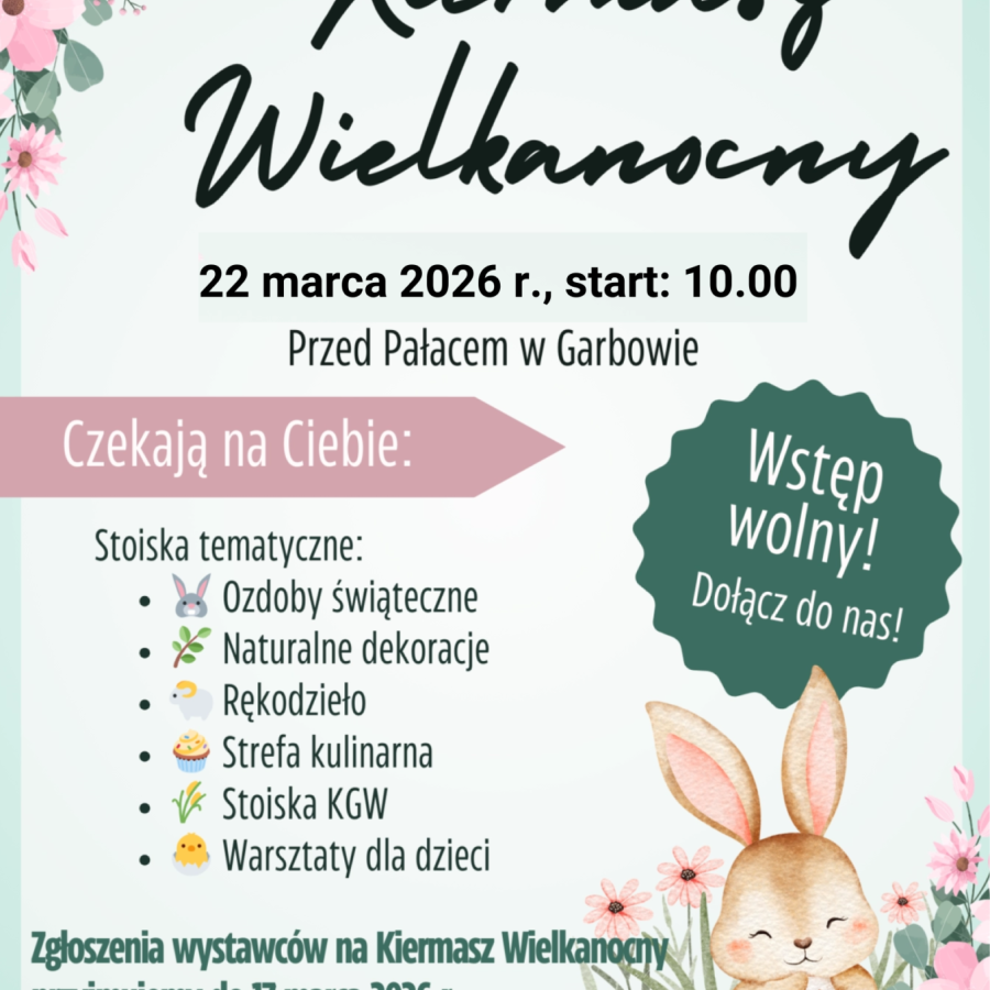 zaproszenie na Kiermasz Wielkanocny - ozdobniki świąteczne