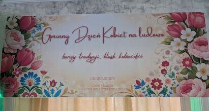 baner z napisem i ozdobniki