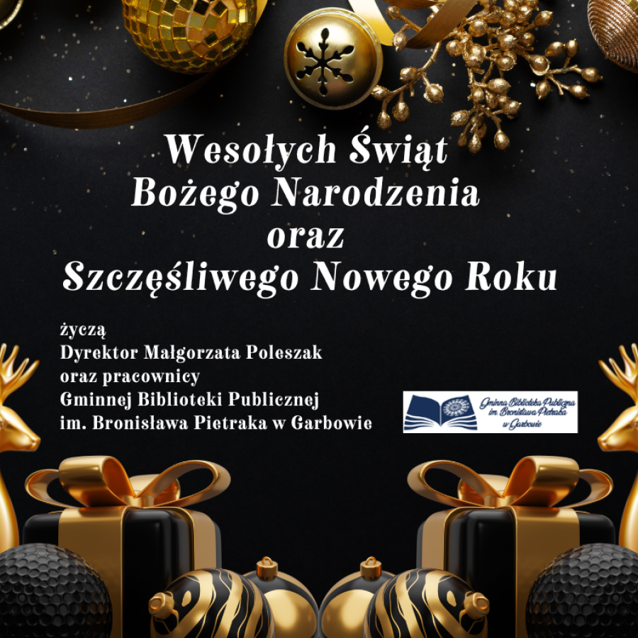 Kartka ze świątecznymi życzeniami.