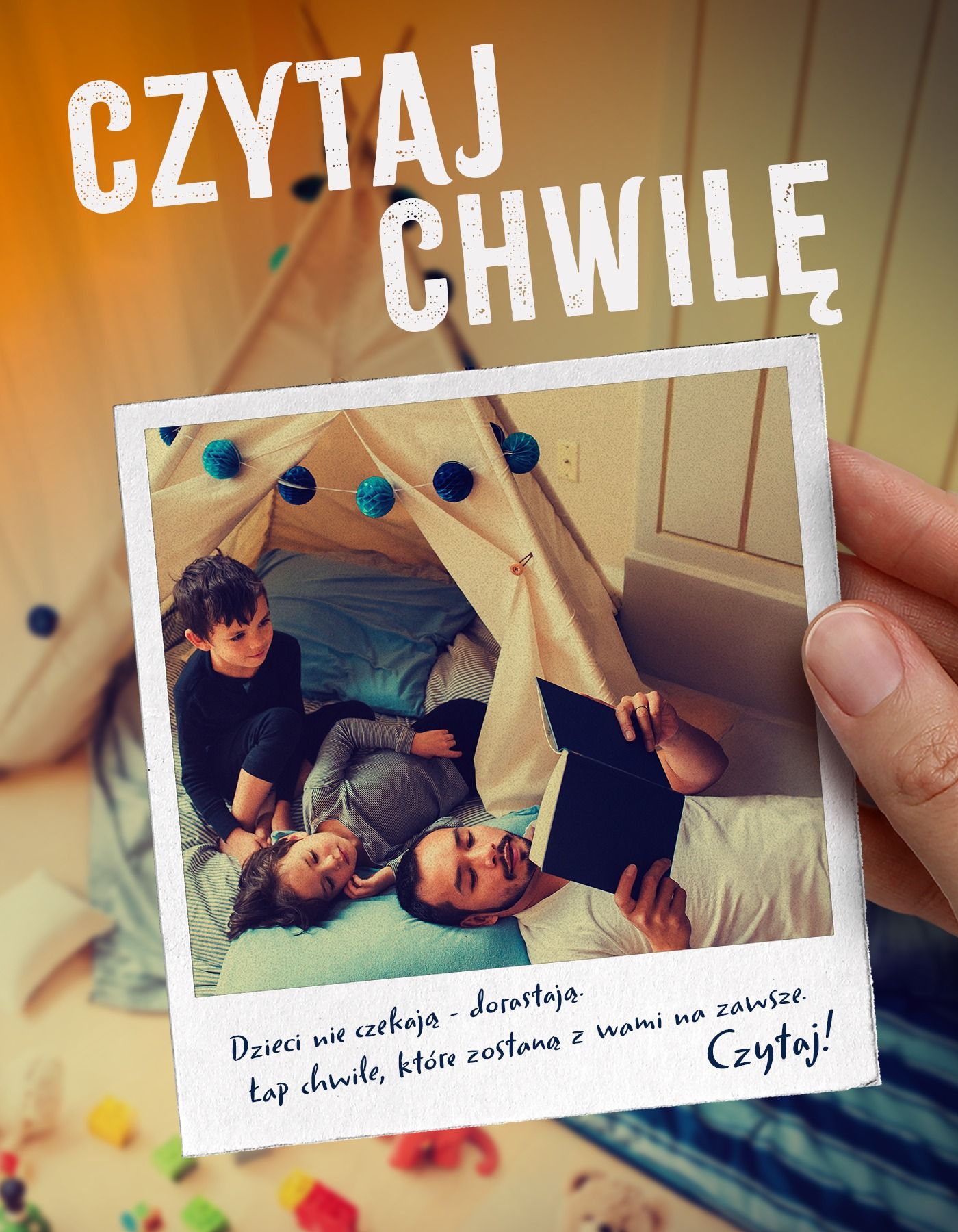 Plakat reklamujący akcje "Mała książka.,wielki człowiek".