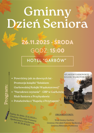 zaproszenie na Gminny Dzień Seniora