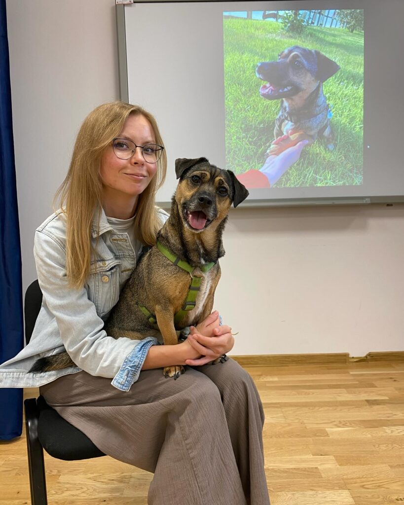 Marta Maj z psem Preclem