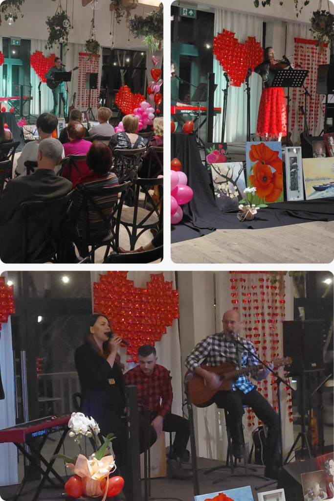 kolaż ze zdjęć artystów występujących na Koncercie Walentynkowym