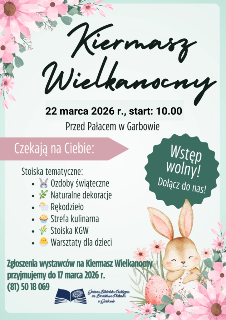 zaproszenie na Kiermasz Wielkanocny - ozdobniki świąteczne